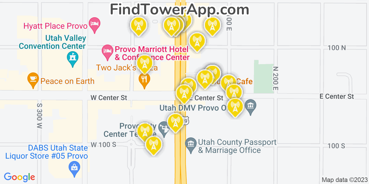 Provo Utah Cell Tower Coverage Map