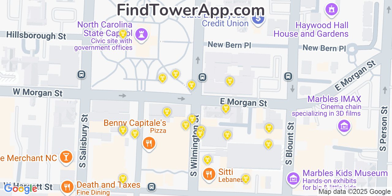 Raleigh North Carolina Cell Tower Coverage Map