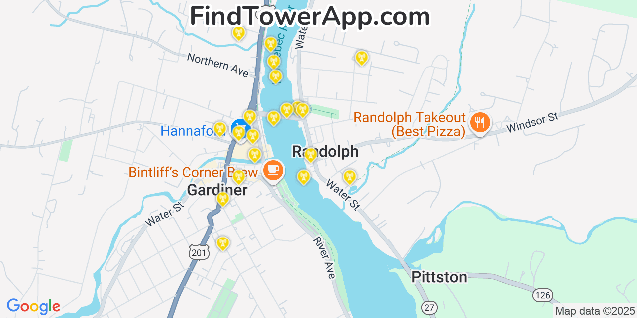 Randolph Maine Cell Tower Coverage Map