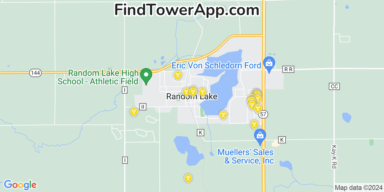 T-Mobile 4G/5G cell tower coverage map Random Lake, Wisconsin