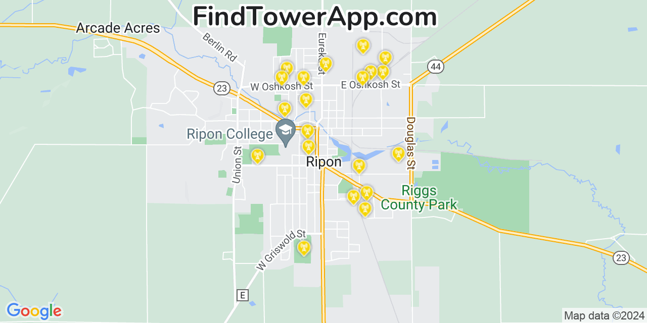 T-Mobile 4G/5G cell tower coverage map Ripon, Wisconsin