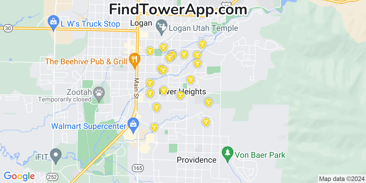 T-Mobile 4G/5G cell tower coverage map River Heights, Utah