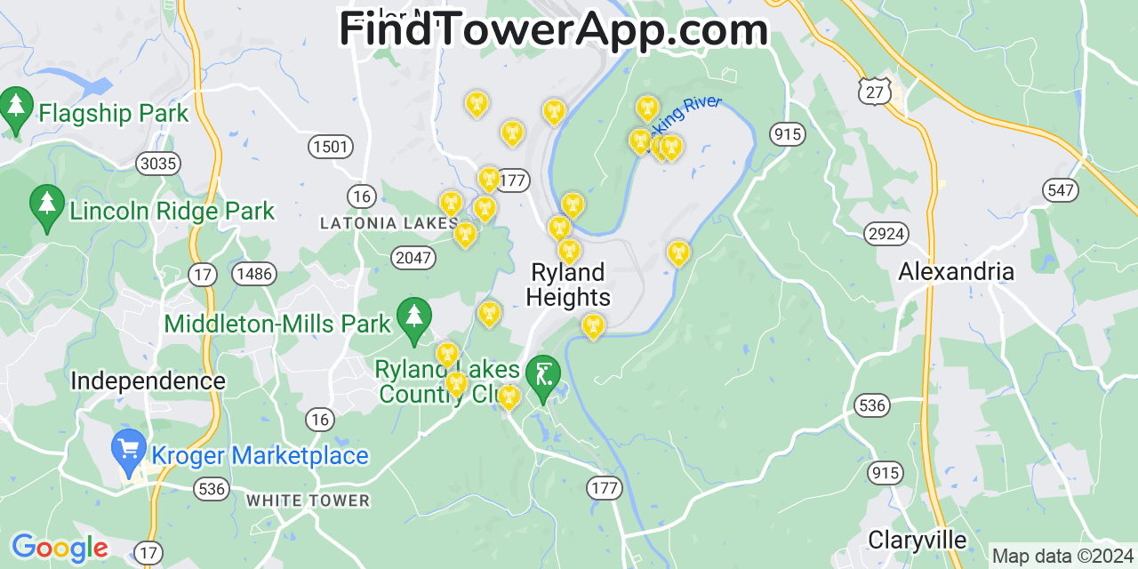 Verizon 4G/5G cell tower coverage map Ryland Heights, Kentucky