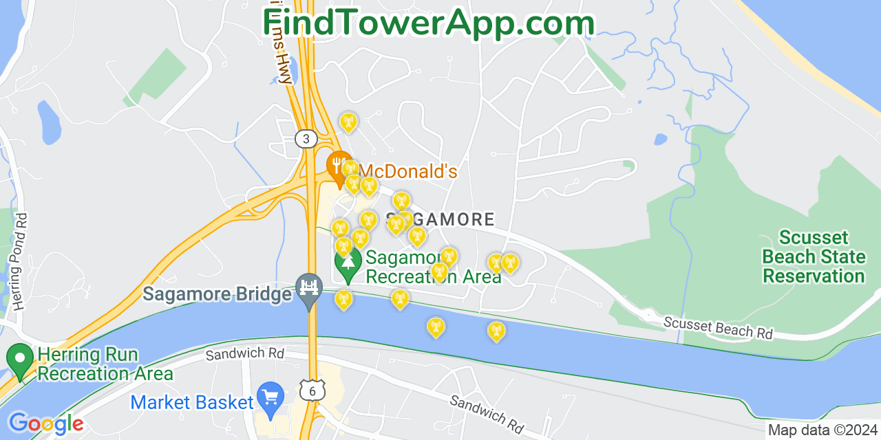 T-Mobile 4G/5G cell tower coverage map Sagamore, Massachusetts