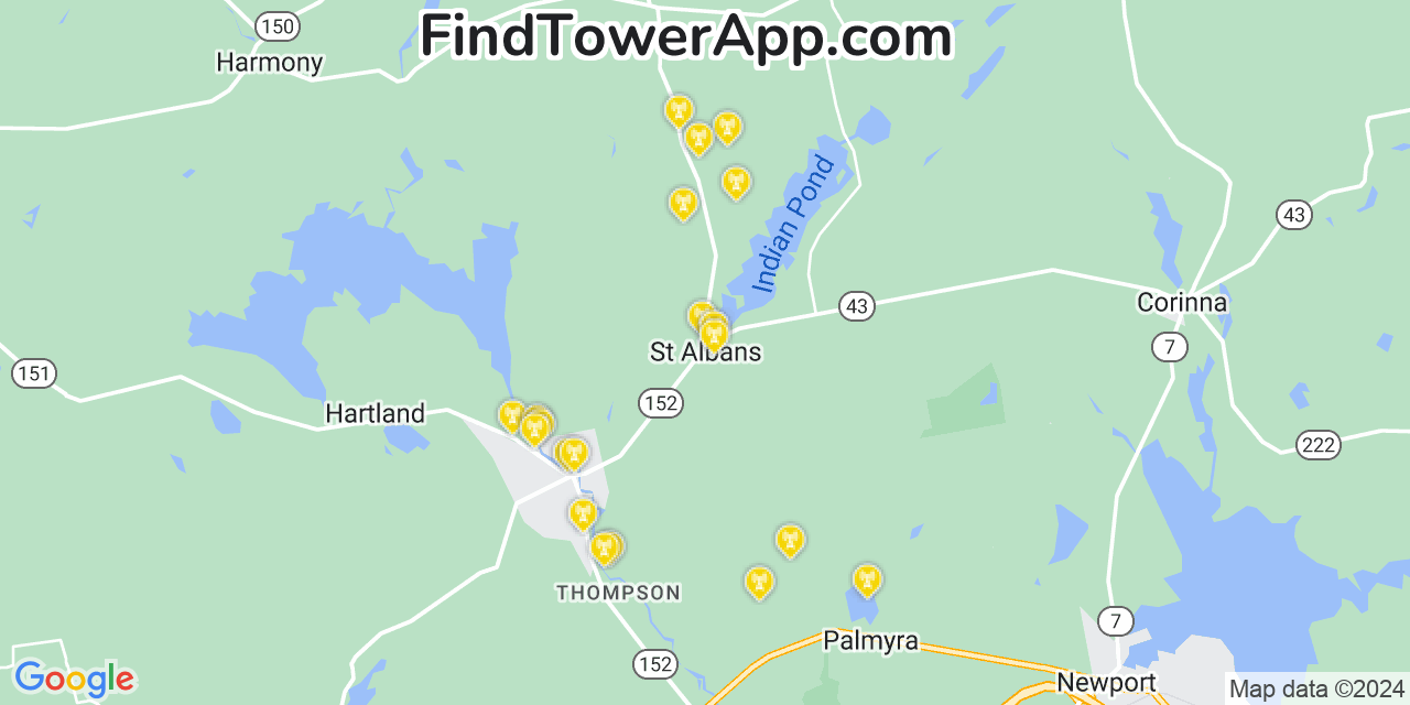 T-Mobile 4G/5G cell tower coverage map Saint Albans, Maine