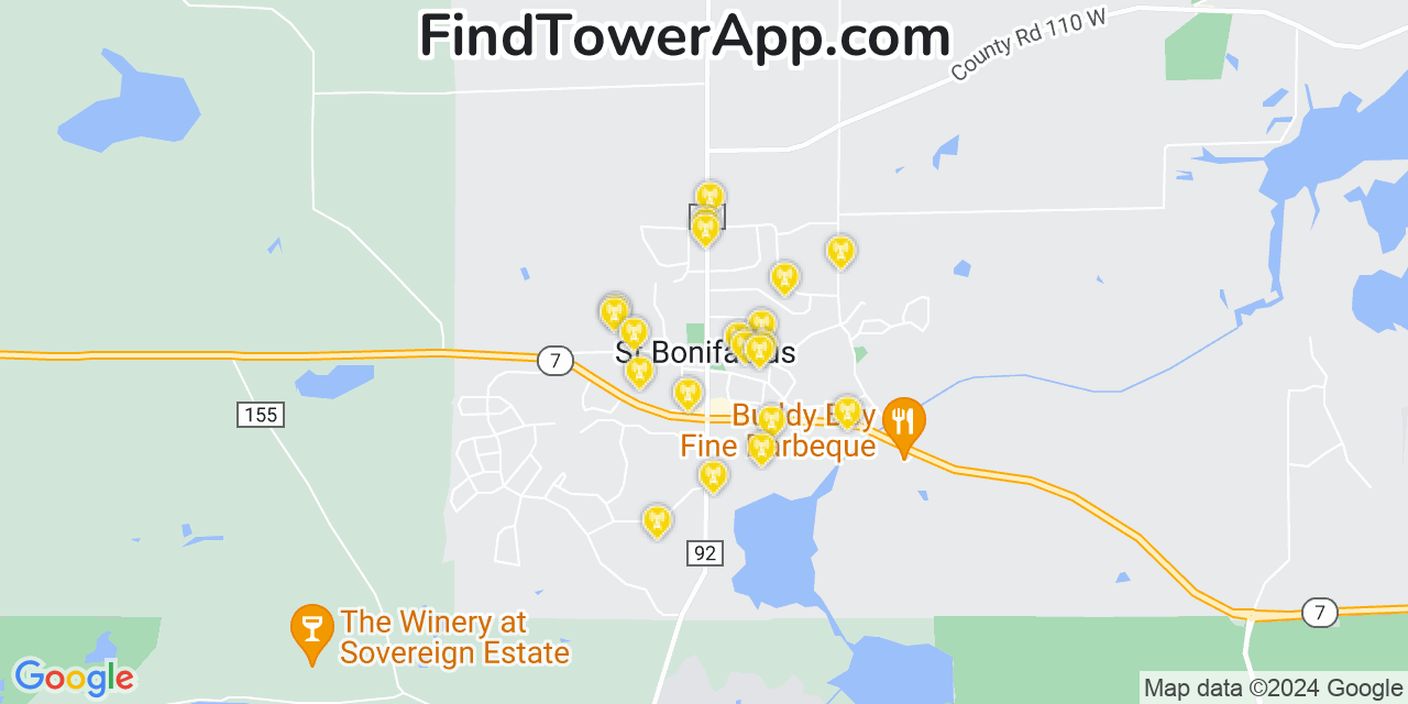 Verizon 4G/5G cell tower coverage map Saint Bonifacius, Minnesota