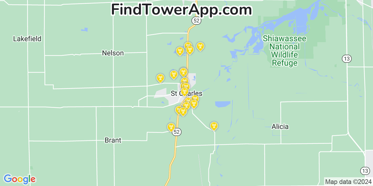 T-Mobile 4G/5G cell tower coverage map Saint Charles, Michigan