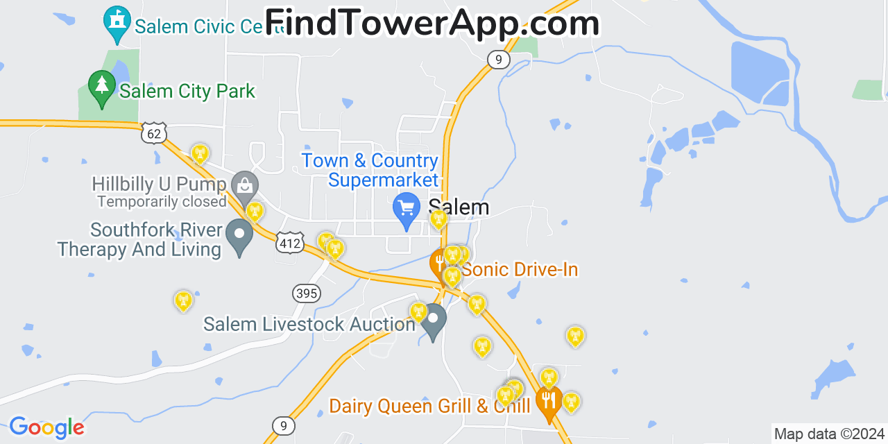 T-Mobile 4G/5G cell tower coverage map Salem, Arkansas