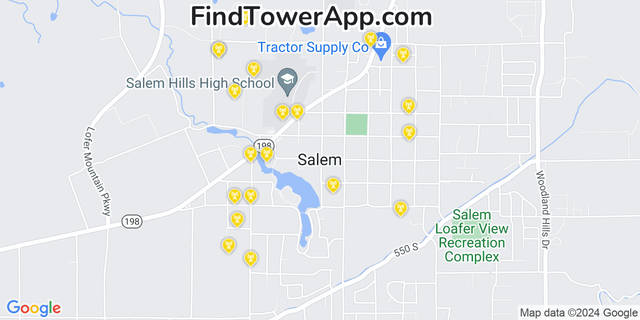 Verizon 4G/5G cell tower coverage map Salem, Utah