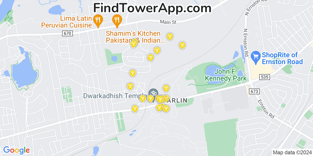 AT&T 4G/5G cell tower coverage map Sayreville Junction, New Jersey