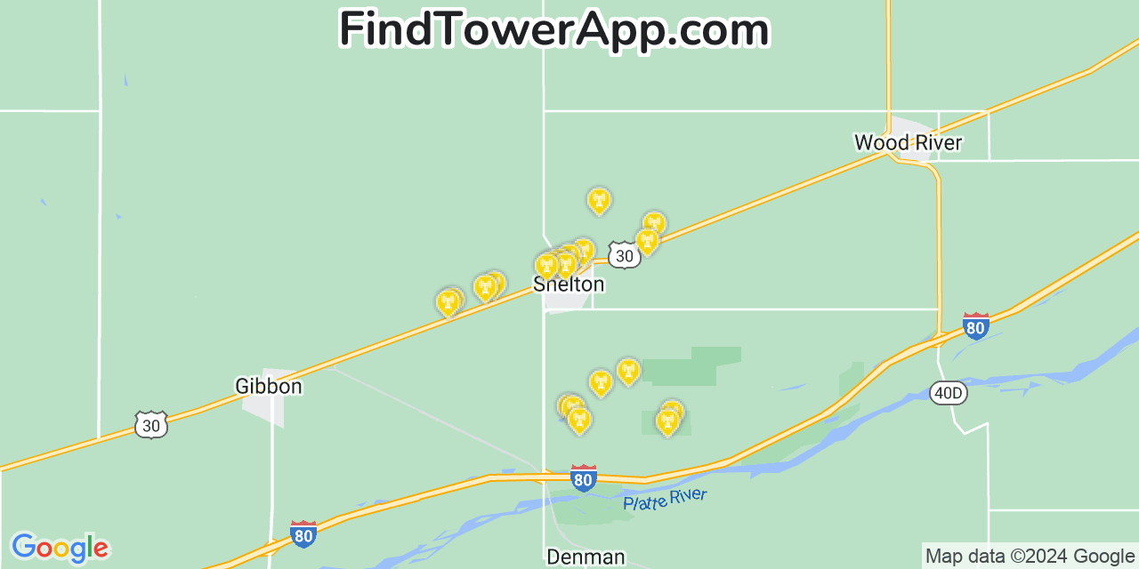 T-Mobile 4G/5G cell tower coverage map Shelton, Nebraska