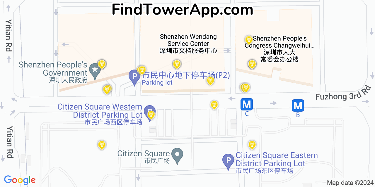 Shenzhen (China) 4G/5G cell tower coverage map
