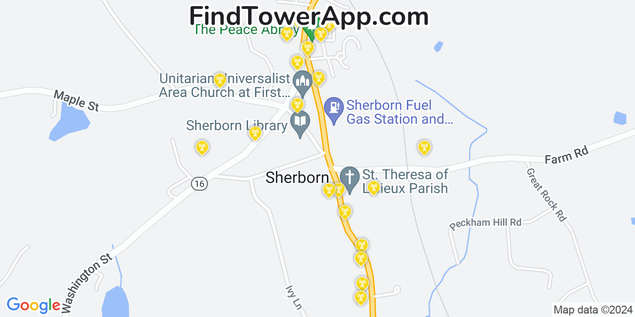 T-Mobile 4G/5G cell tower coverage map Sherborn, Massachusetts