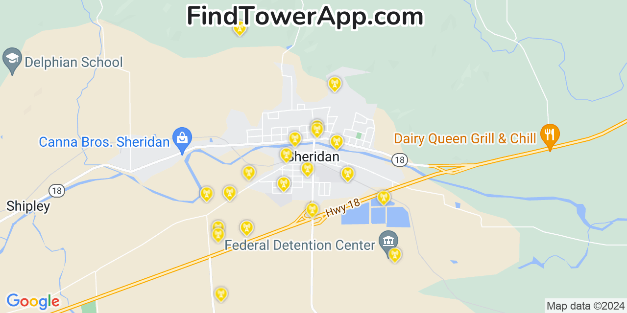 Verizon 4G/5G cell tower coverage map Sheridan, Oregon