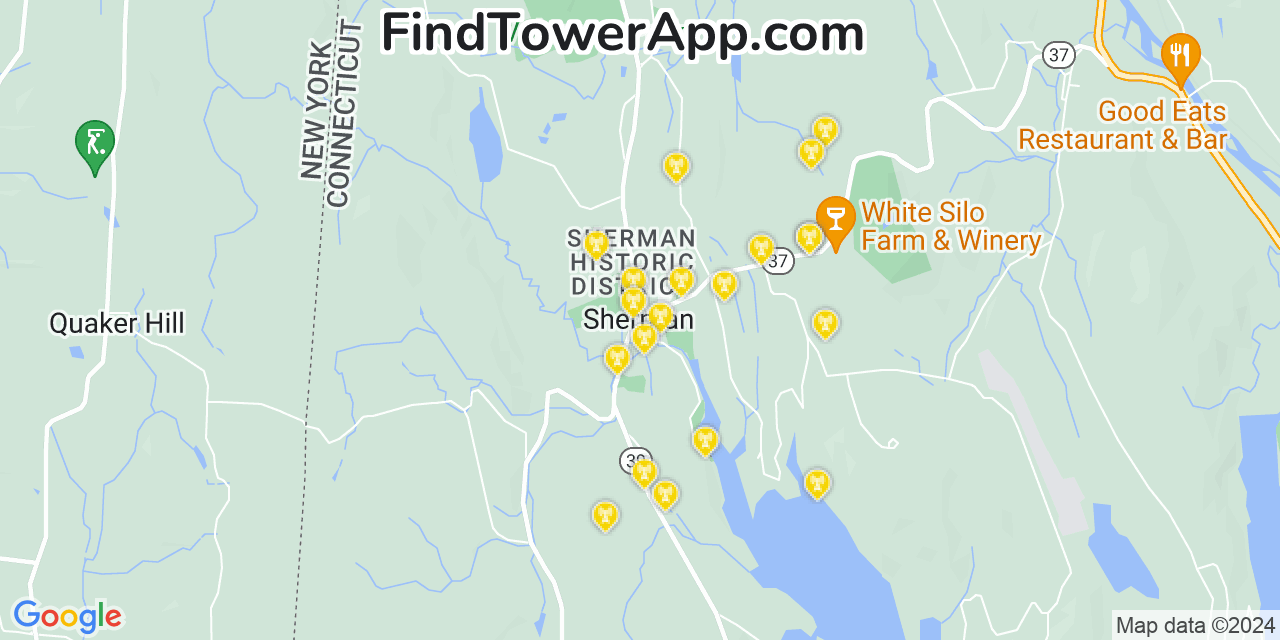 T-Mobile 4G/5G cell tower coverage map Sherman, Connecticut