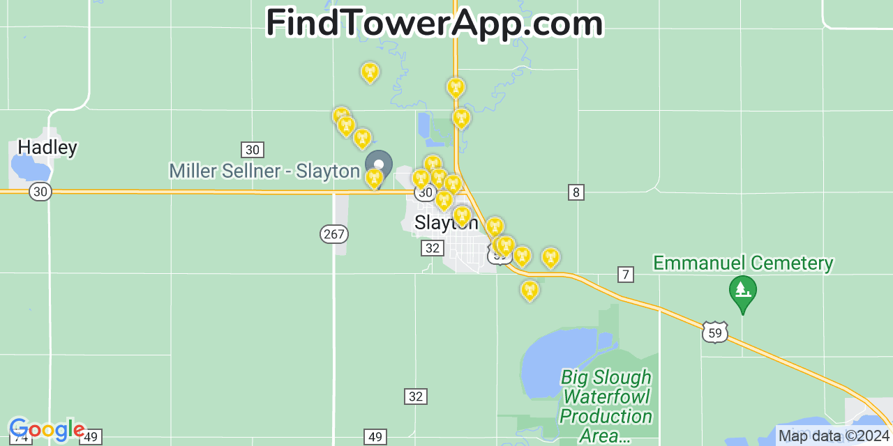 T-Mobile 4G/5G cell tower coverage map Slayton, Minnesota