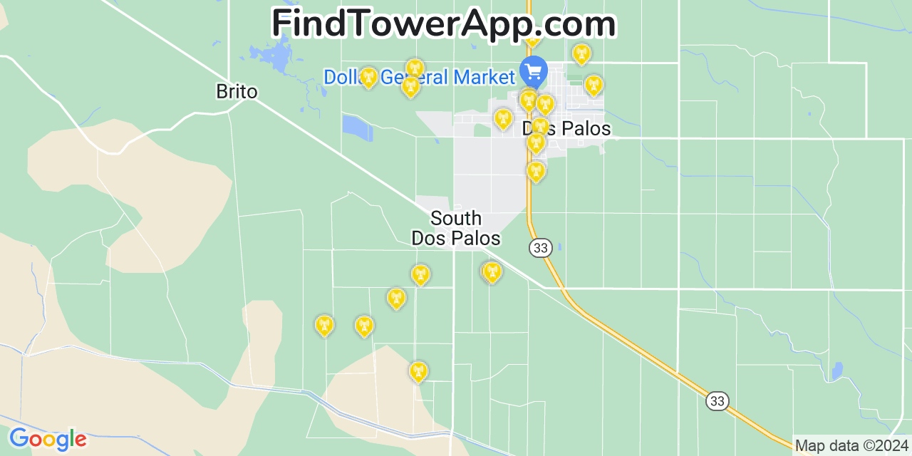 T-Mobile 4G/5G cell tower coverage map South Dos Palos, California