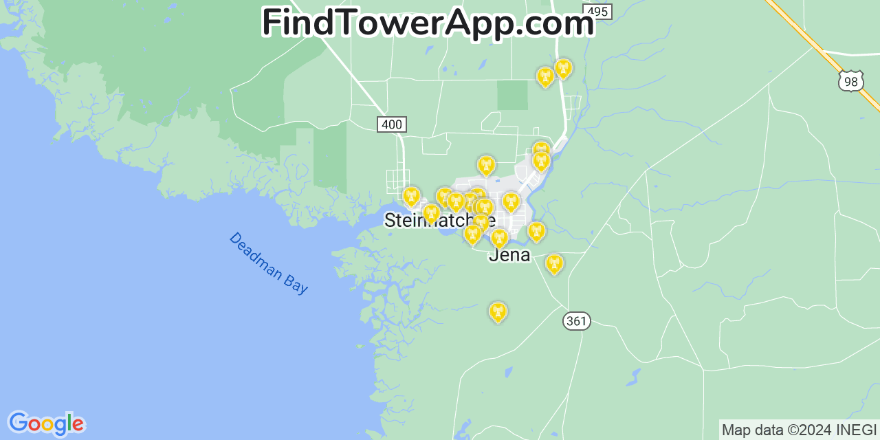 Verizon 4G/5G cell tower coverage map Steinhatchee, Florida