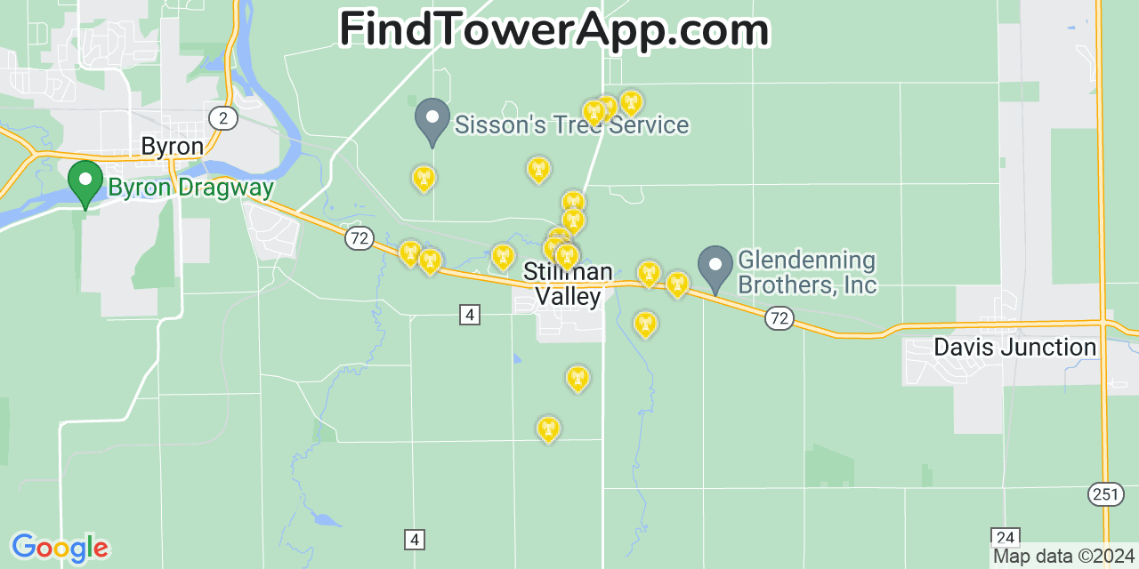 T-Mobile 4G/5G cell tower coverage map Stillman Valley, Illinois