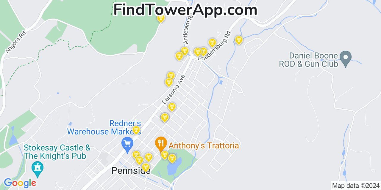 T-Mobile 4G/5G cell tower coverage map Stony Creek Mills, Pennsylvania