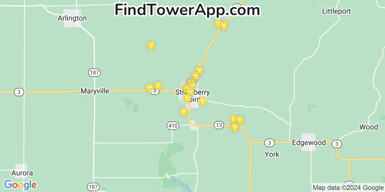 T-Mobile 4G/5G cell tower coverage map Strawberry Point, Iowa