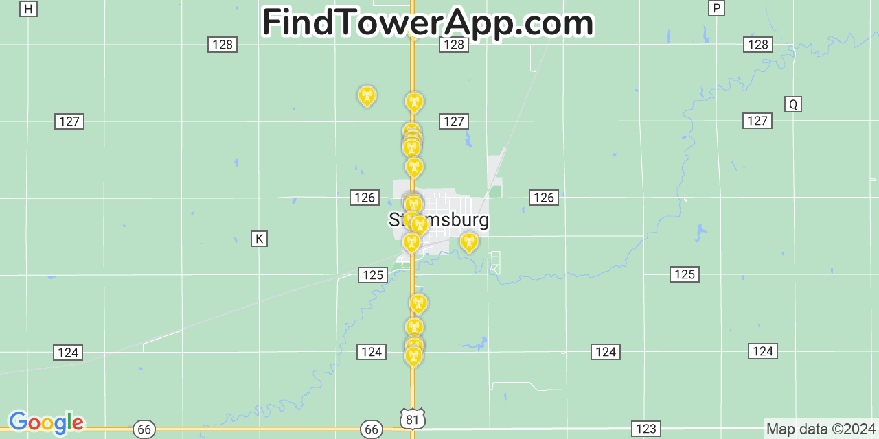 AT&T 4G/5G cell tower coverage map Stromsburg, Nebraska