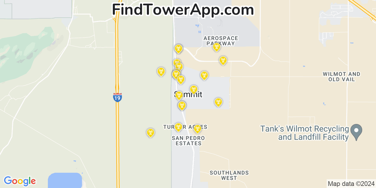 T-Mobile 4G/5G cell tower coverage map Summit, Arizona