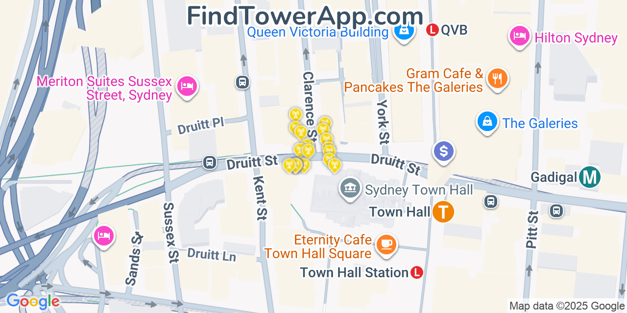 Sydney Cell Towers, Australia - FindTower App Coverage Maps
