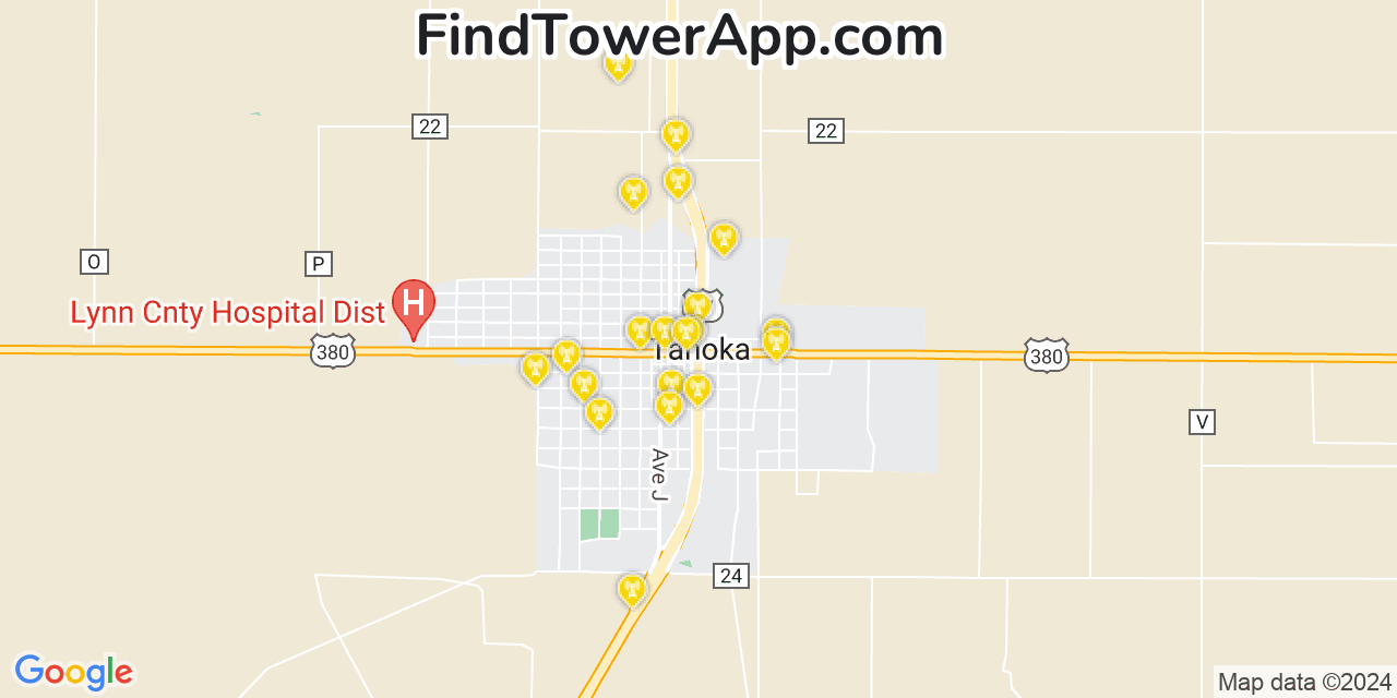 T-Mobile 4G/5G cell tower coverage map Tahoka, Texas