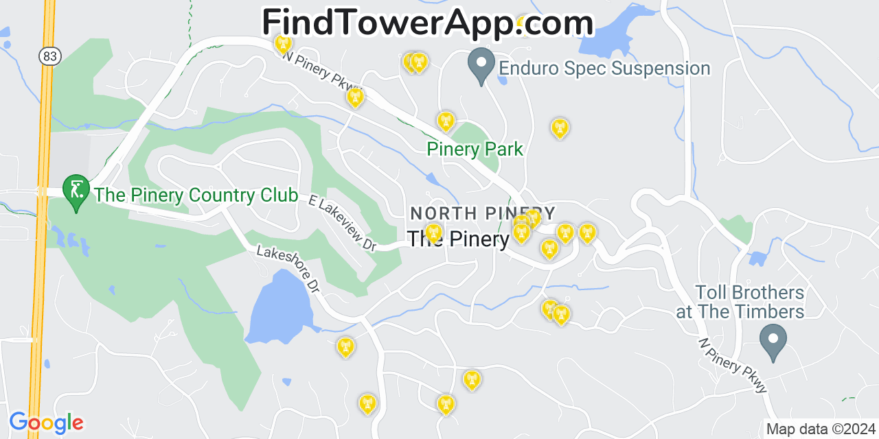 T-Mobile 4G/5G cell tower coverage map The Pinery, Colorado