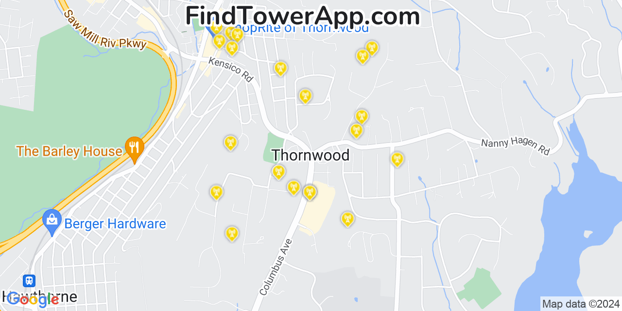 T-Mobile 4G/5G cell tower coverage map Thornwood, New York