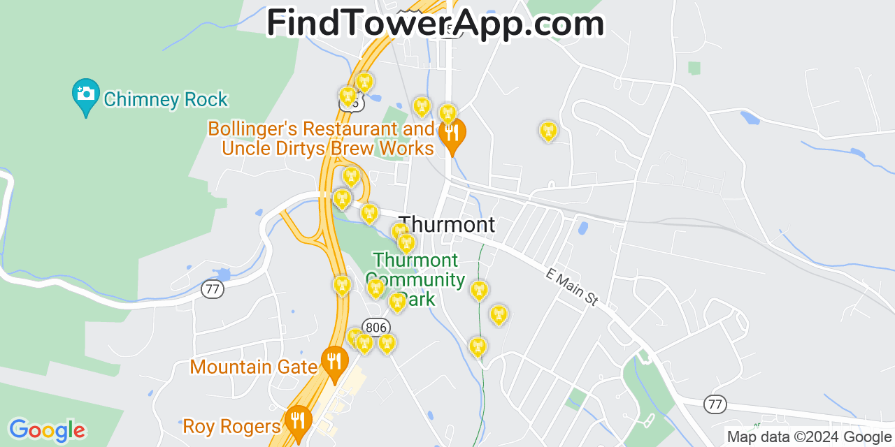 Verizon 4G/5G cell tower coverage map Thurmont, Maryland