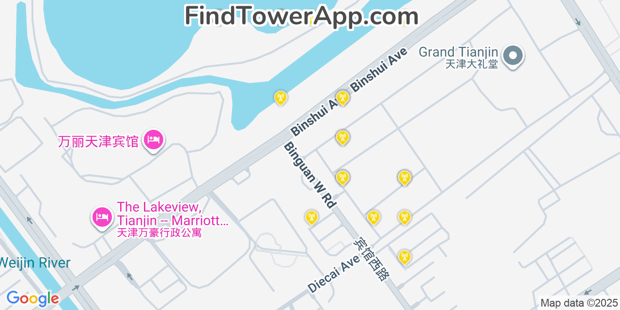Tianjin Cell Towers, China - FindTower App Coverage Maps