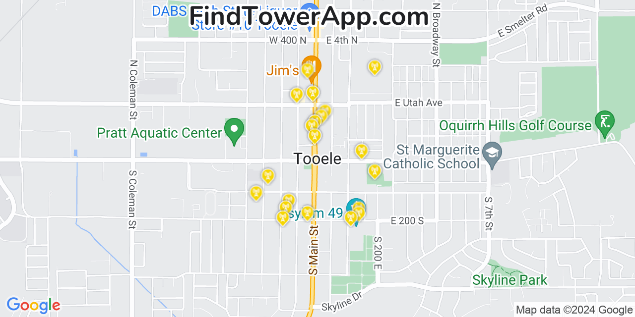 Tooele Utah Cell Tower Coverage Map