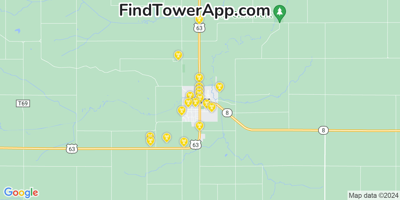 T-Mobile 4G/5G cell tower coverage map Traer, Iowa