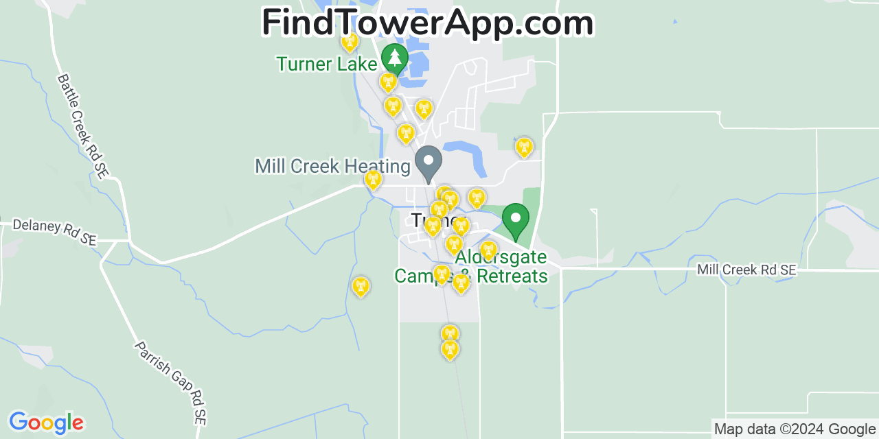 T-Mobile 4G/5G cell tower coverage map Turner, Oregon