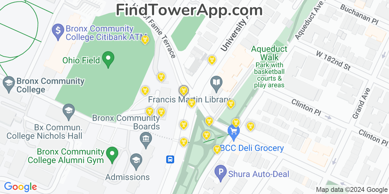 T-Mobile 4G/5G cell tower coverage map University Heights, New York