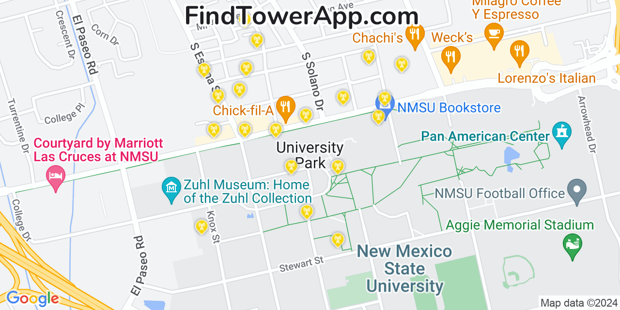 T-Mobile 4G/5G cell tower coverage map University Park, New Mexico