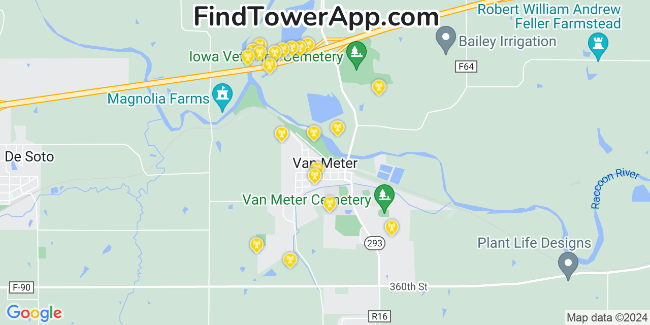 T-Mobile 4G/5G cell tower coverage map Van Meter, Iowa