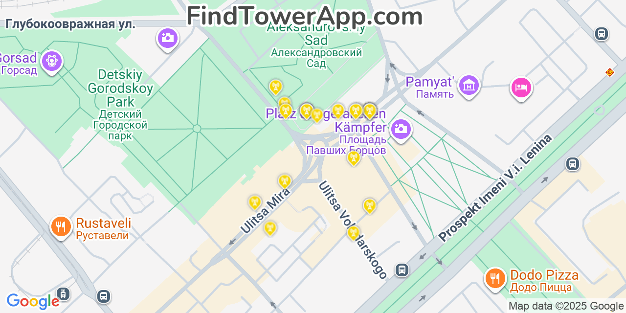 Volgograd Cell Towers, Russia - FindTower App Coverage Maps