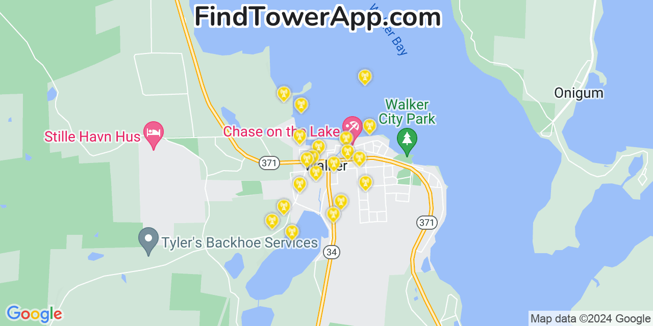 Verizon 4G/5G cell tower coverage map Walker, Minnesota