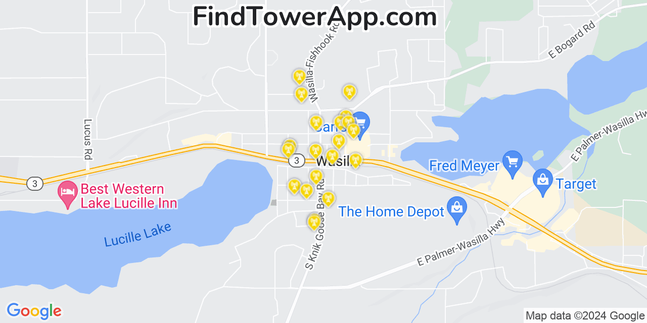 T-Mobile 4G/5G cell tower coverage map Wasilla, Alaska