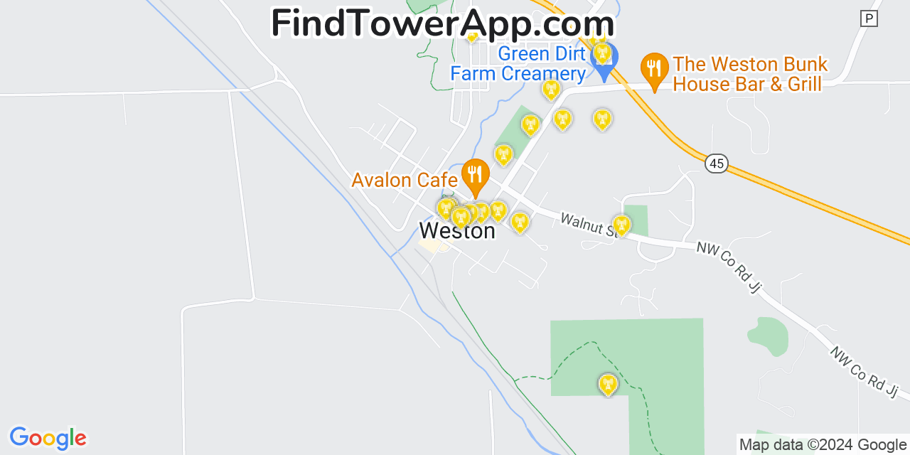 T-Mobile 4G/5G cell tower coverage map Weston, Missouri