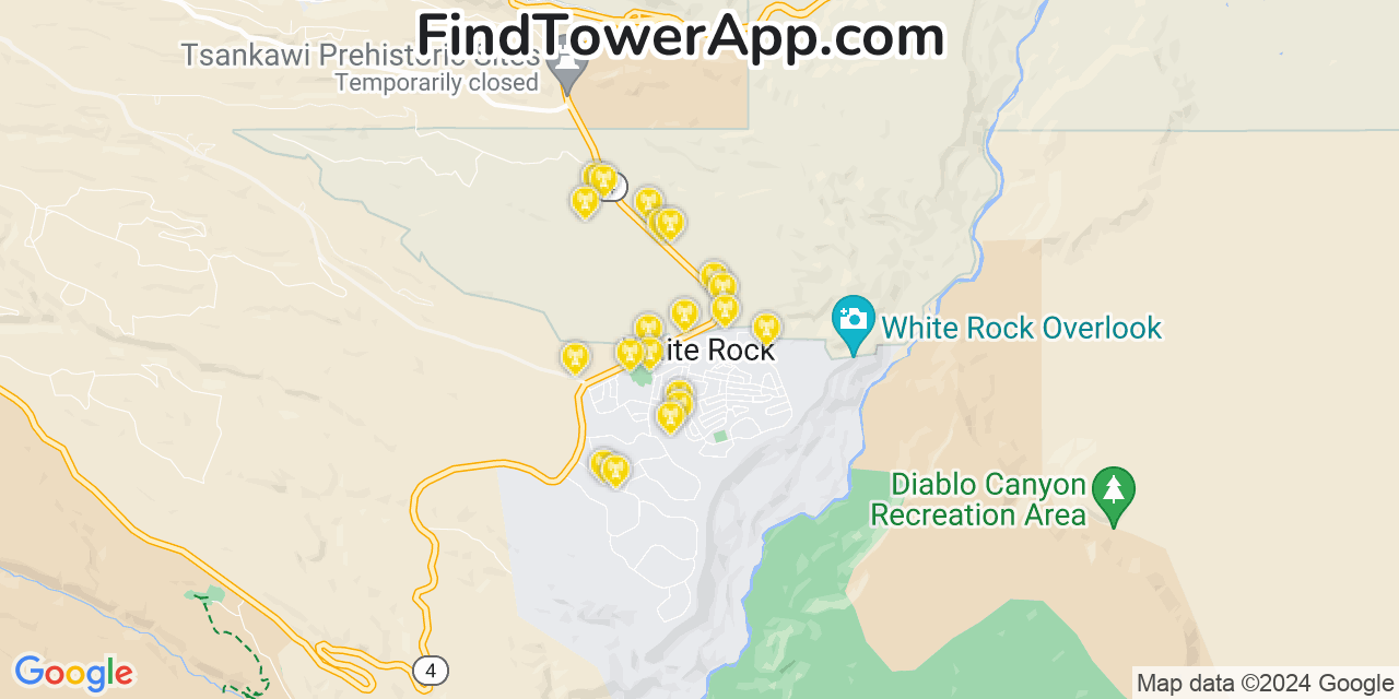 T-Mobile 4G/5G cell tower coverage map White Rock, New Mexico