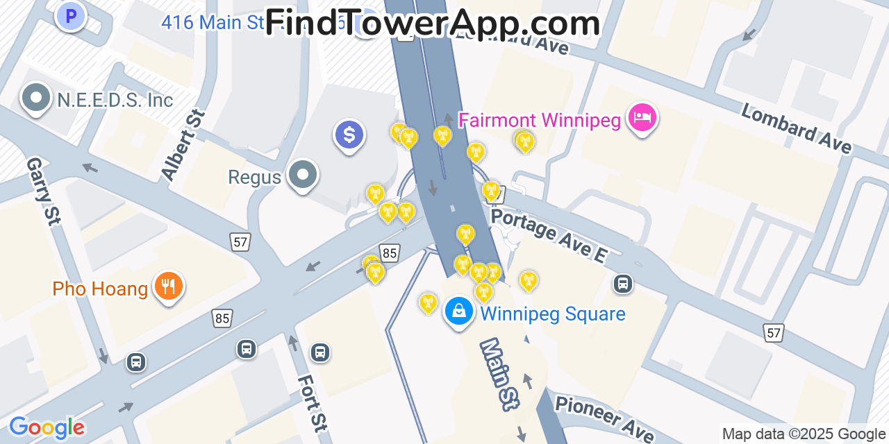 Winnipeg Cell Towers, Canada - FindTower App Coverage Maps