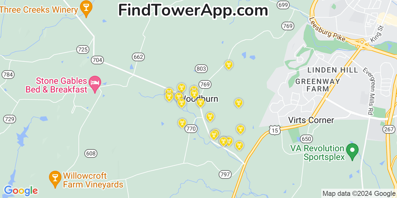 T-Mobile 4G/5G cell tower coverage map Woodburn, Virginia