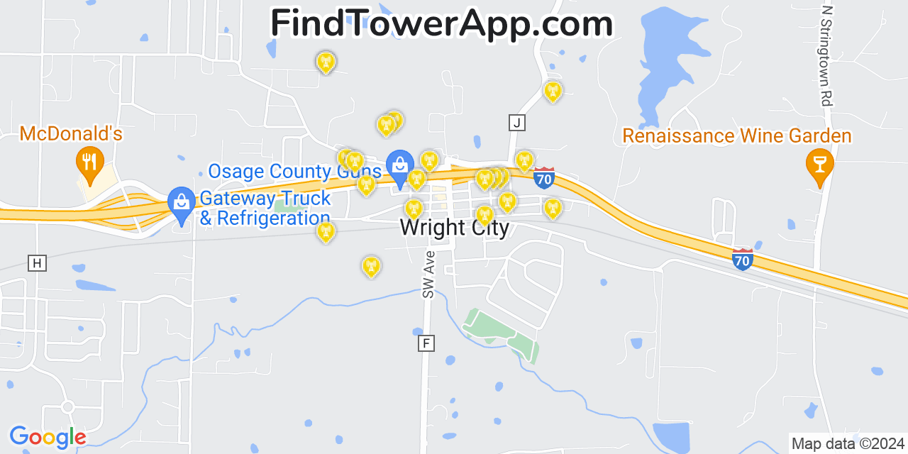 T-Mobile 4G/5G cell tower coverage map Wright City, Missouri