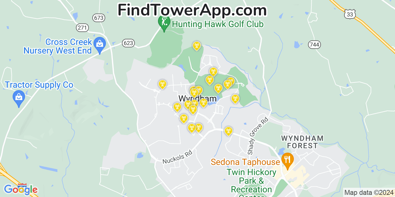 Verizon 4G/5G cell tower coverage map Wyndham, Virginia