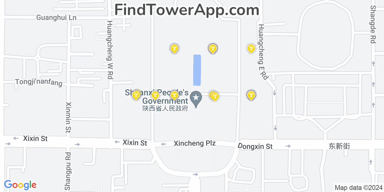 Xi an Cell Towers, China - FindTower App Coverage Maps