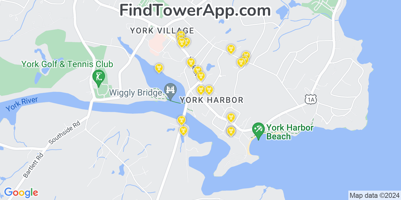 T-Mobile 4G/5G cell tower coverage map York Harbor, Maine